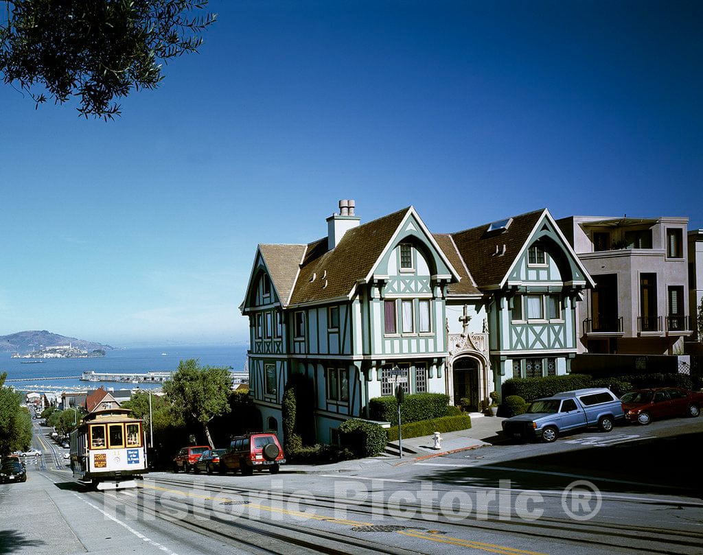 Photo - Cable car ascends Hill, San Francisco, California- Fine Art Photo Reporduction