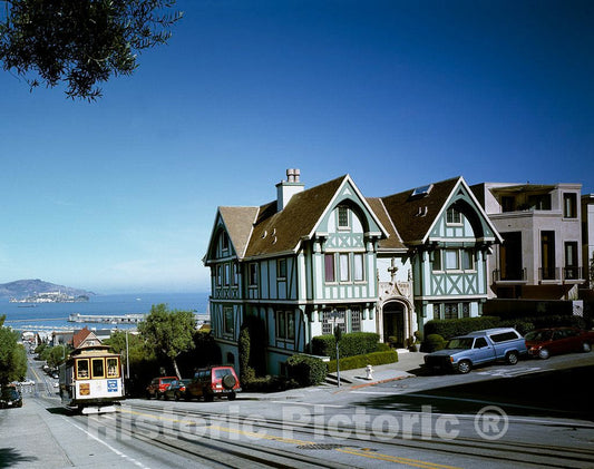 Photo - Cable car ascends Hill, San Francisco, California- Fine Art Photo Reporduction
