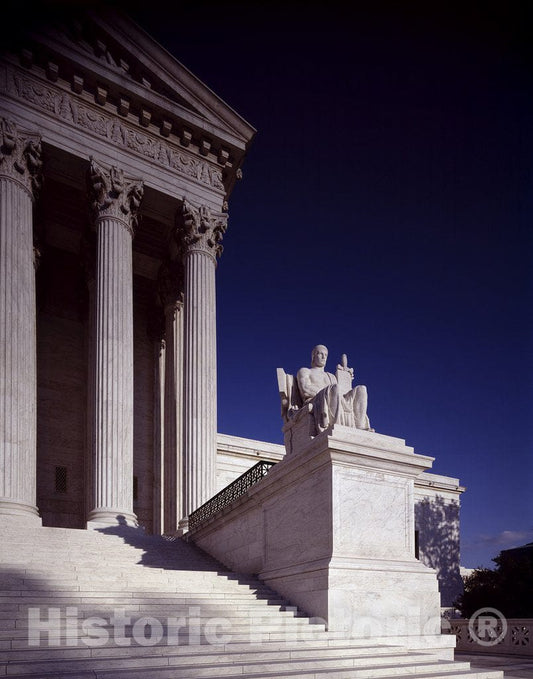 Washington, D.C. Photo - James Earle Fraser's 'Authority of Law' Sculpture Outside U.S. Supreme Court, Washington, D.C.