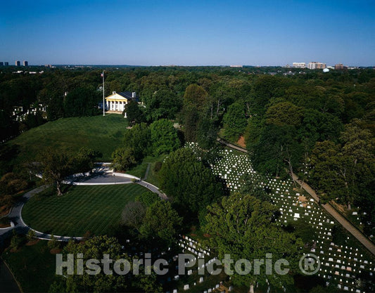 Photo - Aerial of Arlington Cemetery, Arlington, Virginia- Fine Art Photo Reporduction