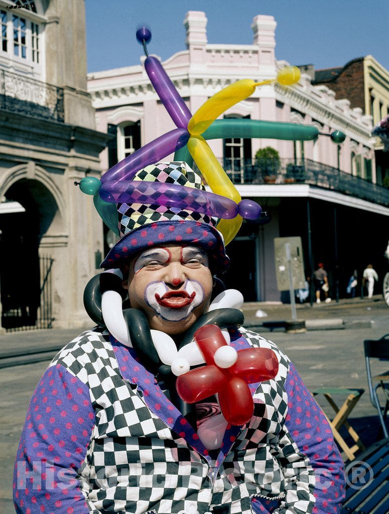 New Orleans, LA Photo - French Quarter Clown, New Orleans, Louisiana