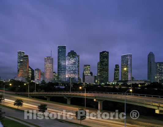 Houston, TX Photo - Dusk View of The Skyline, Houston, Texas