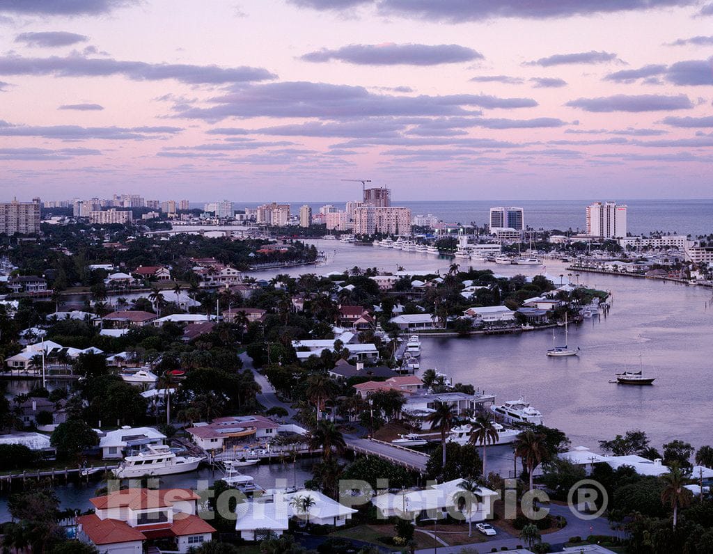 Photo - Dusk View of Ft. Lauderdale, Florida- Fine Art Photo Reporduction