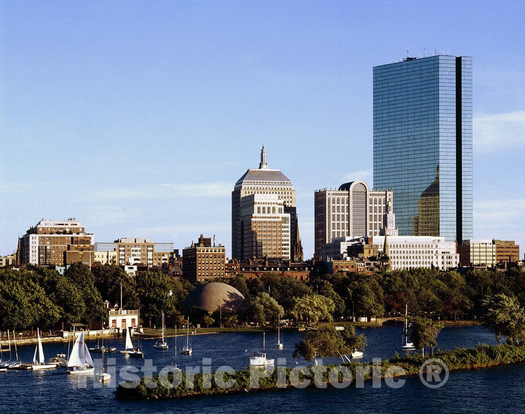 Boston, MA Photo - St. Charles River view of Boston, Massachusetts