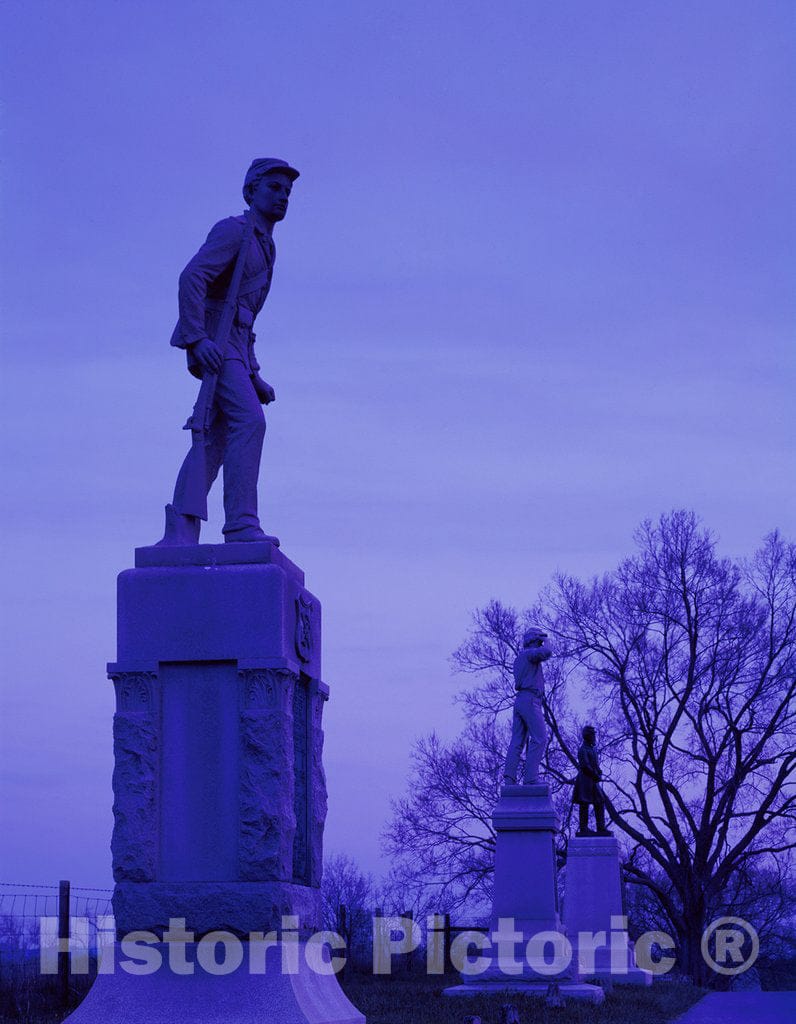 Sharpsburg, MD Photo - Antietam Road Statues at Antietam National Battlefield, Maryland