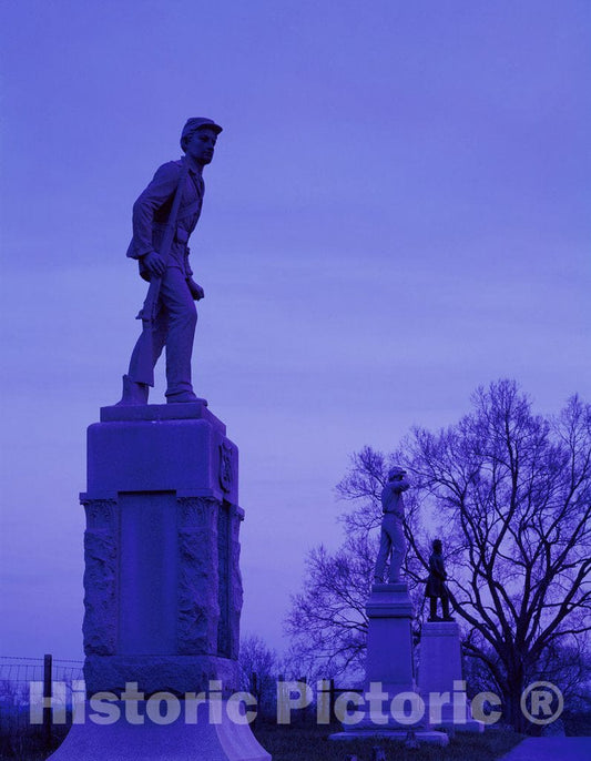 Sharpsburg, MD Photo - Antietam Road Statues at Antietam National Battlefield, Maryland