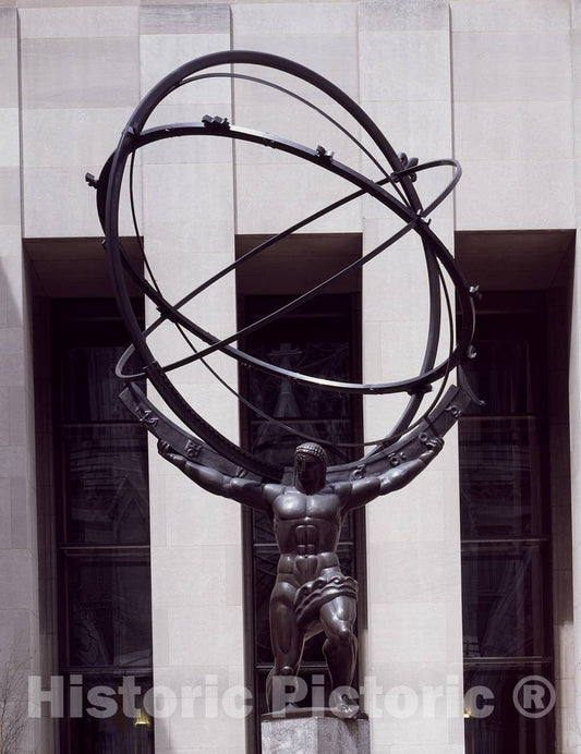Photo- Statue of Zeus, 5th Avenue, Manhattan, New York City - Fine Art Photo Reproduction