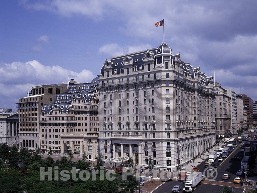 Washington, D.C. Photo - View of The Historic Willard Hotel Taken from City Hall on Pennsylvania Avenue, Washington, D.C.