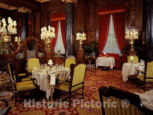 Photo - Historic View of The Willard Room Restaurant Located in The Willard Hotel, Washington, D.C.- Fine Art Photo Reporduction