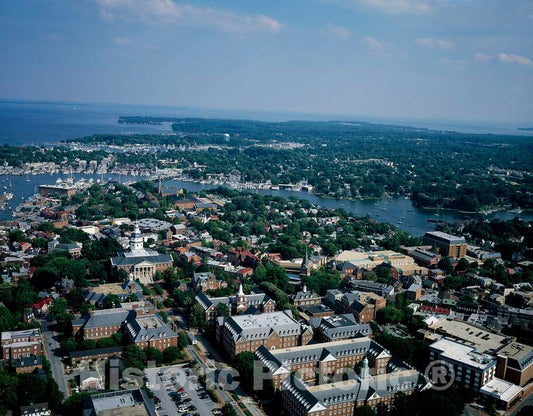 Photo - Aerial View of Annapolis, Maryland- Fine Art Photo Reporduction