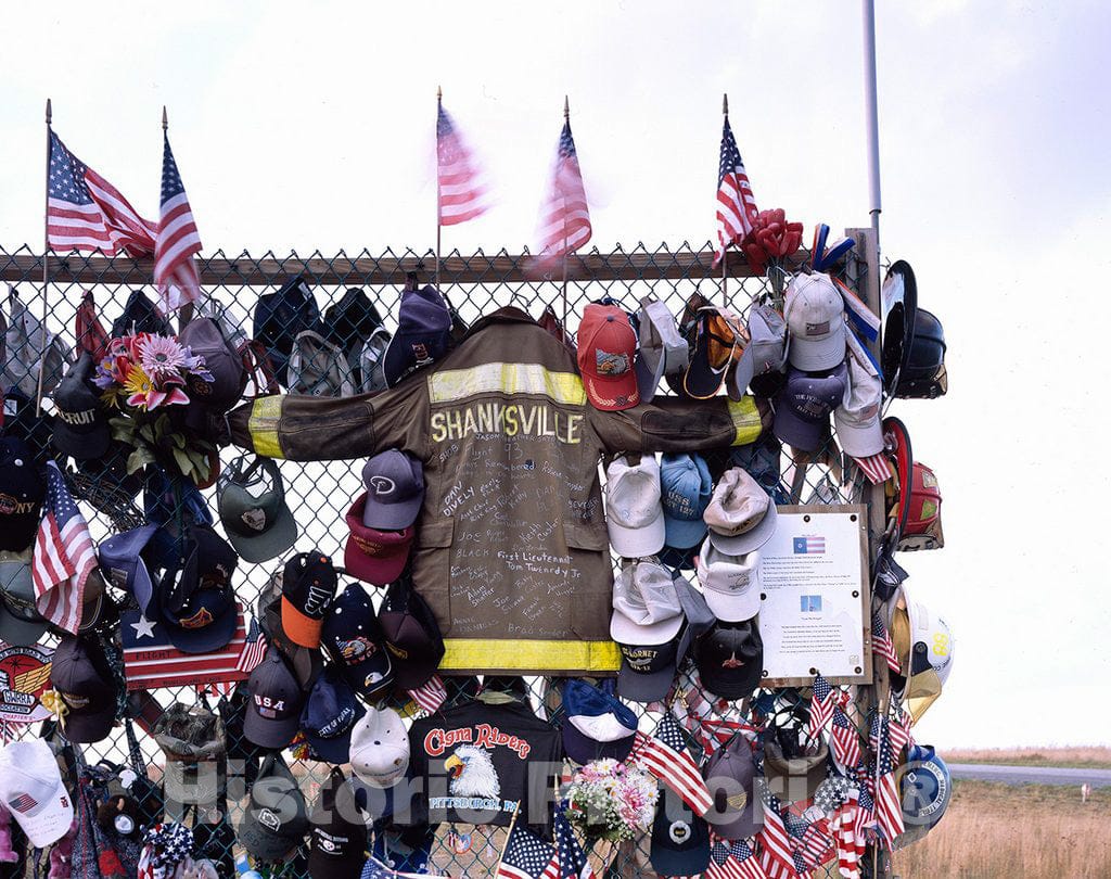 Photo - Flight 93 Memorial Soon After The September 11, 2011 Crash, Located in The Field Where The Plane Crashed Near Shanksville, Pennsylvania- Fine Art Photo Reporduction