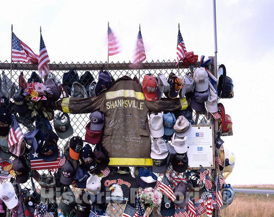 Photo - Flight 93 Memorial Soon After The September 11, 2011 Crash, Located in The Field Where The Plane Crashed Near Shanksville, Pennsylvania- Fine Art Photo Reporduction
