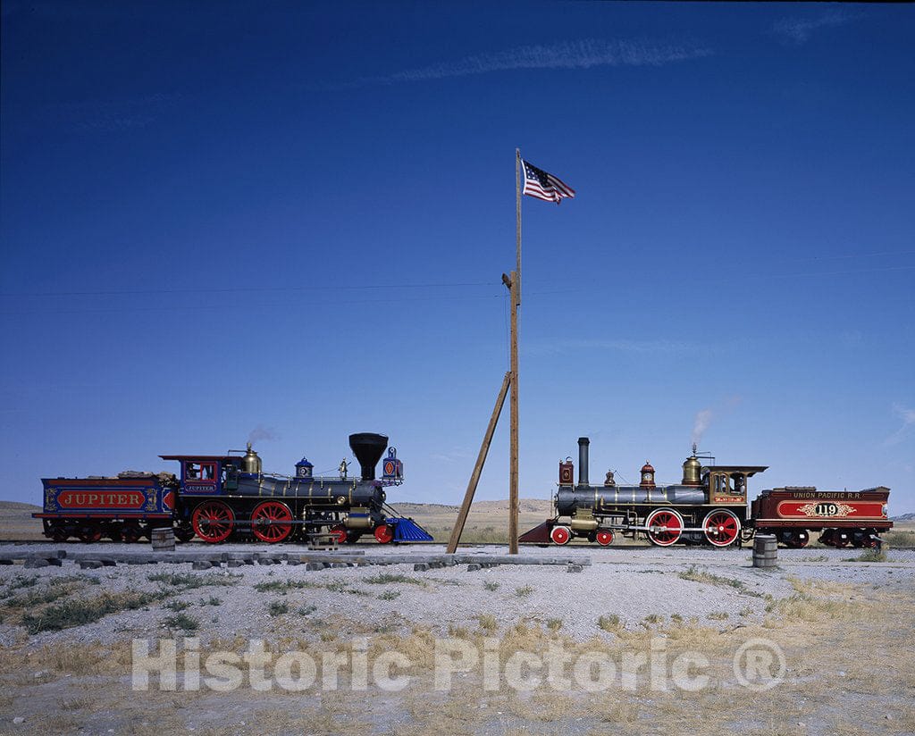 Promontory Point, UT Photo - A Meeting of The Engines at The Golden Spike National Historic Site, Utah