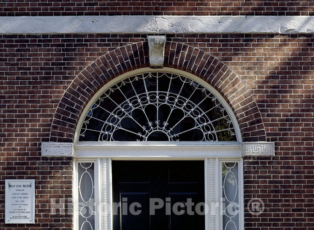 Philadelphia, PA Photo - Door Detail at The Former Home of Philip Syng Physick, Philadelphia, PA
