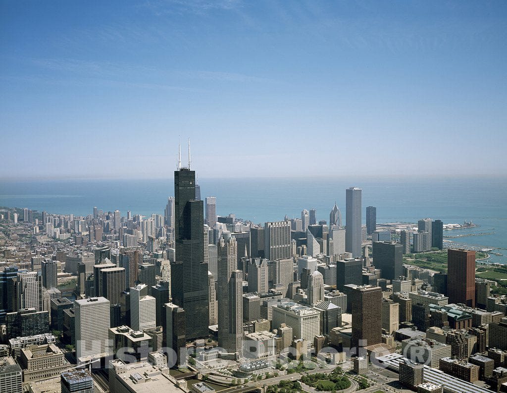 Chicago, IL Photo - Aerial View of Chicago, Illinois