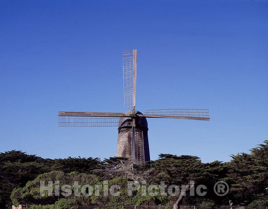 San Francisco, CA Photograph - Dutch-style windmills, erected about 1900, were part of an elaborate well-watering system constructed to keep sandy Golden Gate Park's fragile foliage green.