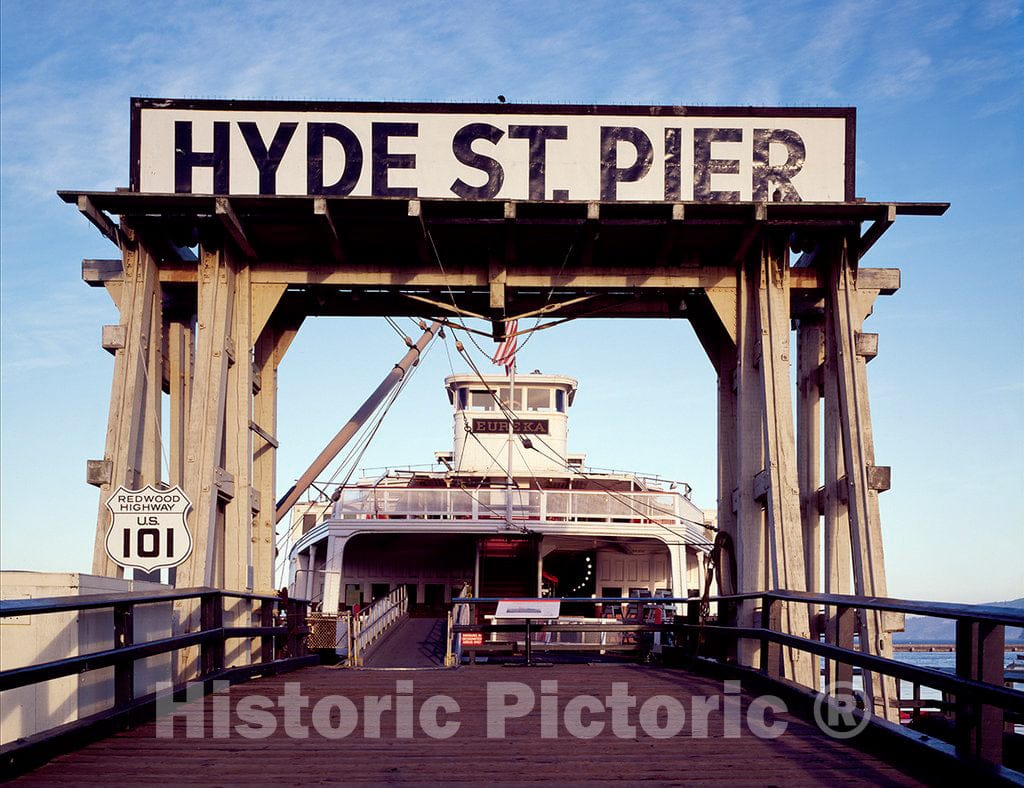Photo - Hyde Street Pier, an Exhibit at San Francisco Maritime National Historic Park Near Fisherman's Wharf, San Francisco, California- Fine Art Photo Reporduction