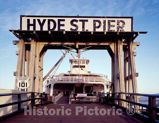 Photo - Hyde Street Pier, an Exhibit at San Francisco Maritime National Historic Park Near Fisherman's Wharf, San Francisco, California- Fine Art Photo Reporduction