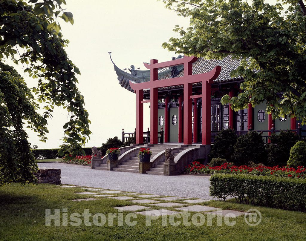 Newport, RI Photo - Alva Vanderbilt's Tea House Behind The Vanderbilts' Sumptuous Marble House Mansion in Newport, Rhode Island