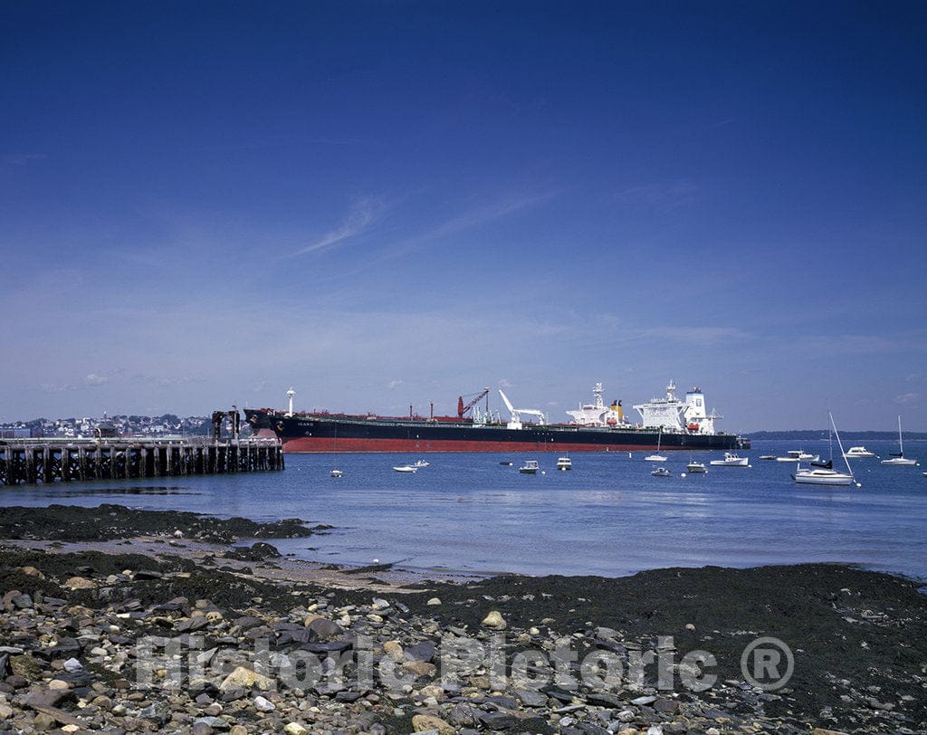 New England Photo - New England Harbor Scene
