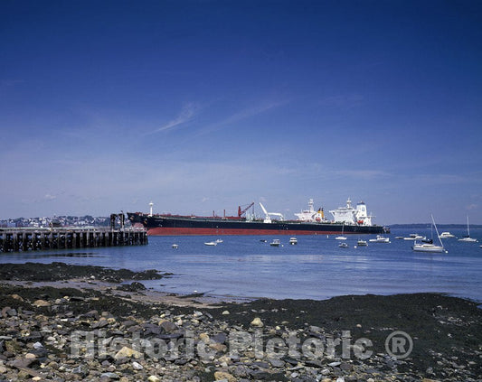 New England Photo - New England Harbor Scene