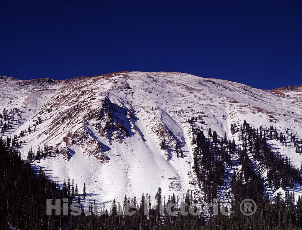 Dillon, CO Photo - Snowy Rocky Mountain Peak Above Dillon, Colorado