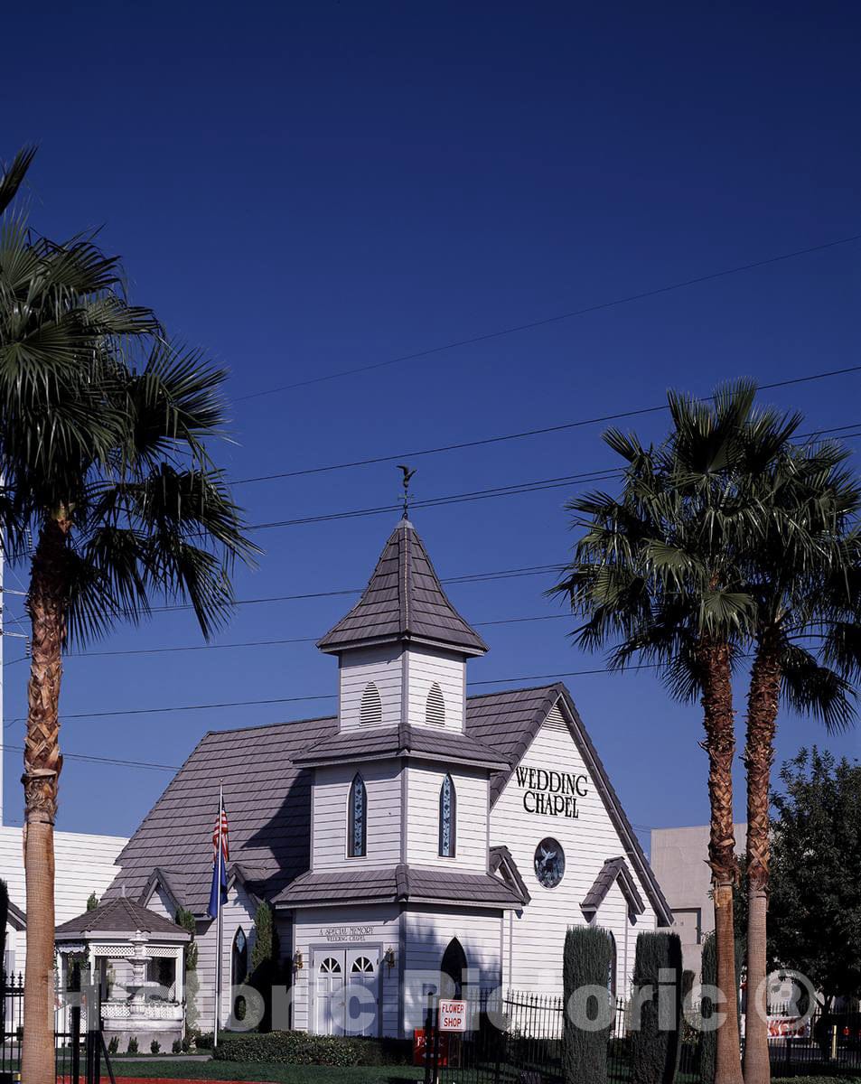 Photo - One of Many Wedding chapels in Las Vegas, Nevada- Fine Art Photo Reporduction
