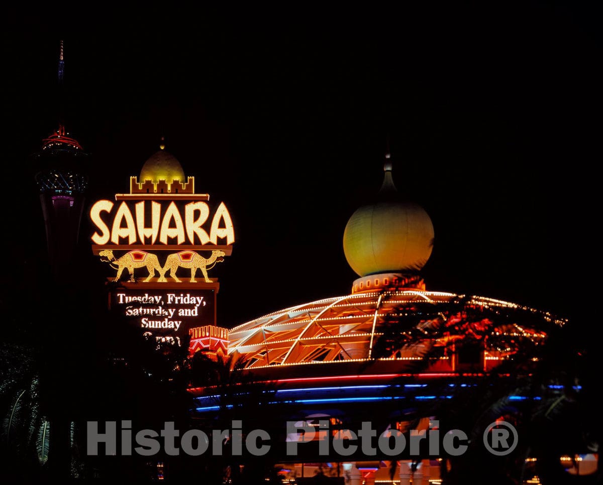 Las Vegas, NV Photo - The Sahara Hotel and Casino Replaced The Old Club Bingo in Las Vegas on a Strip Location so Empty That Airplanes Landed There