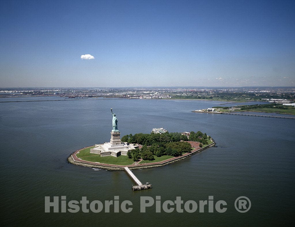 Jersey City, NJ Photo - Aerial View of The Statue of Liberty, New York, New York
