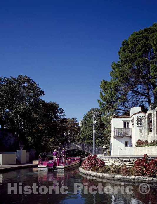 Photo - Canal alongside River Walk, San Antonio, Texas- Fine Art Photo Reporduction