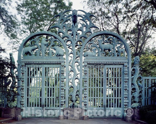Bronx, NY Photo - Gates to the Bronx Zoo called the"Rainey Gates," New York, New York