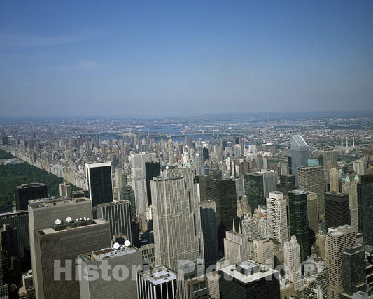 New York, NY Photo - Aerial View of New York City Near Central Park