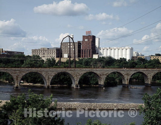 Minneapolis, MN Photo - View of The Pillsbury Plant in Minneapolis, Minnesota-