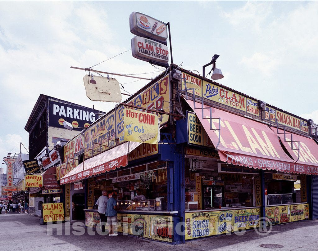 Photo - Food vendors, Coney Island, New York- Fine Art Photo Reporduction