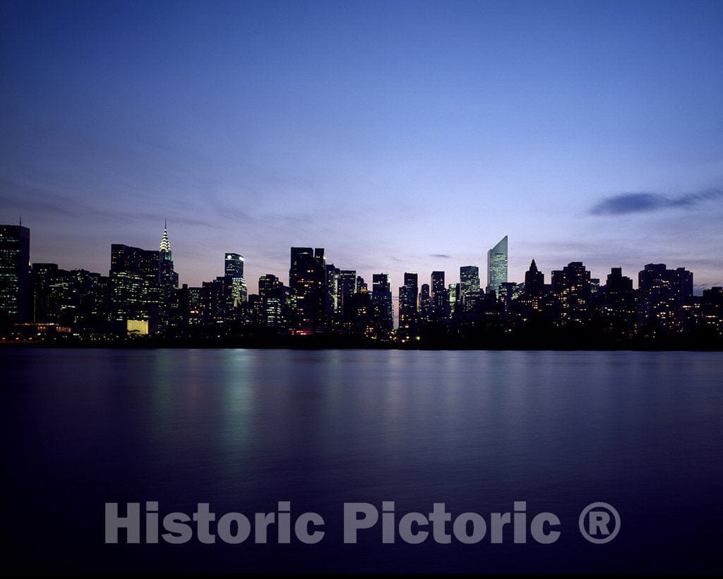 New York, NY Photo - Dusk View of Skyline, New York, New York