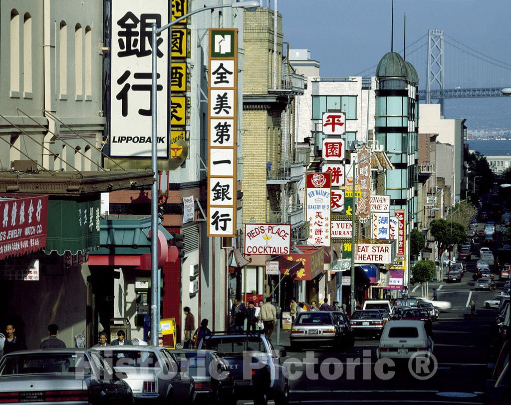 San Francisco, CA Photo - Detailed View of Chinatown in San Francisco, California