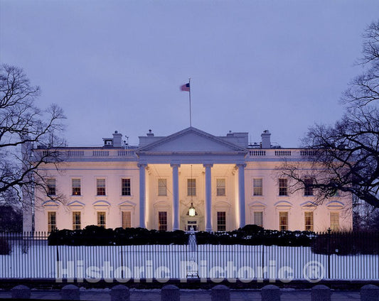 Photo - Dusk View of White House, Washington, D.C.- Fine Art Photo Reporduction