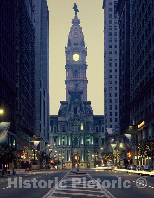 Philadelphia, PA Photo - Streetscape View of City Hall, Philadelphia, Pennsylvania-