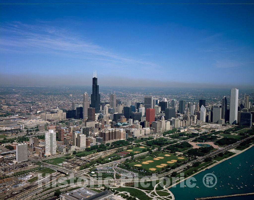 Photo - Aerial View of Chicago, Illinois- Fine Art Photo Reporduction
