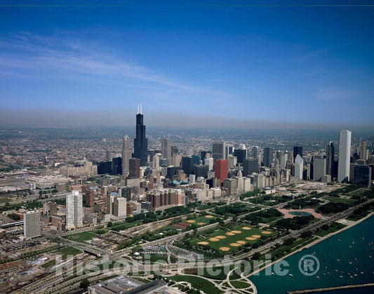 Photo - Aerial View of Chicago, Illinois- Fine Art Photo Reporduction