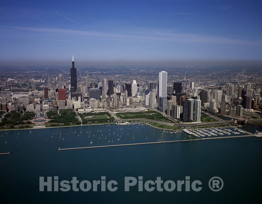 Chicago, IL Photo - Aerial View of Chicago, Illinois
