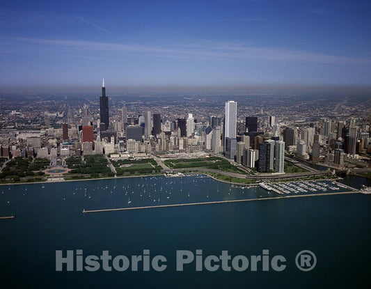 Chicago, IL Photo - Aerial View of Chicago, Illinois