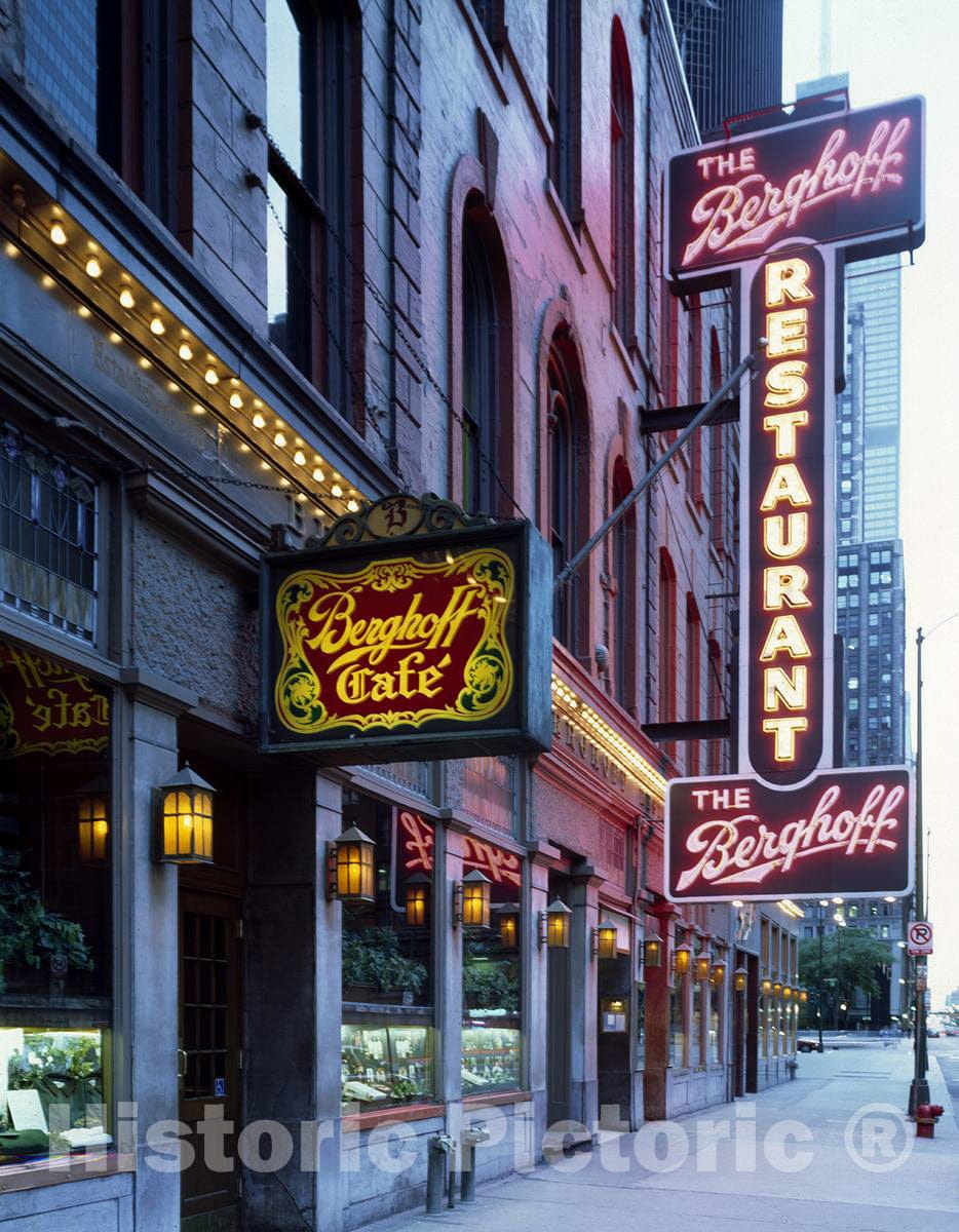 Photo - Berghoff's Restaurant, Long an Institution in Chicago, Illinois- Fine Art Photo Reporduction
