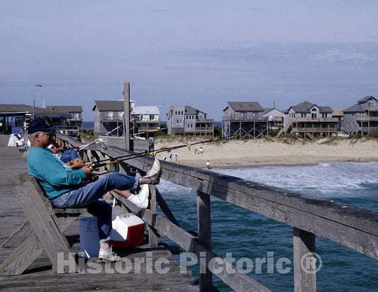 Cape Hatteras, NC Photo - Surf Fishing from The Hatteras pier on North Carolina's Outer Banks