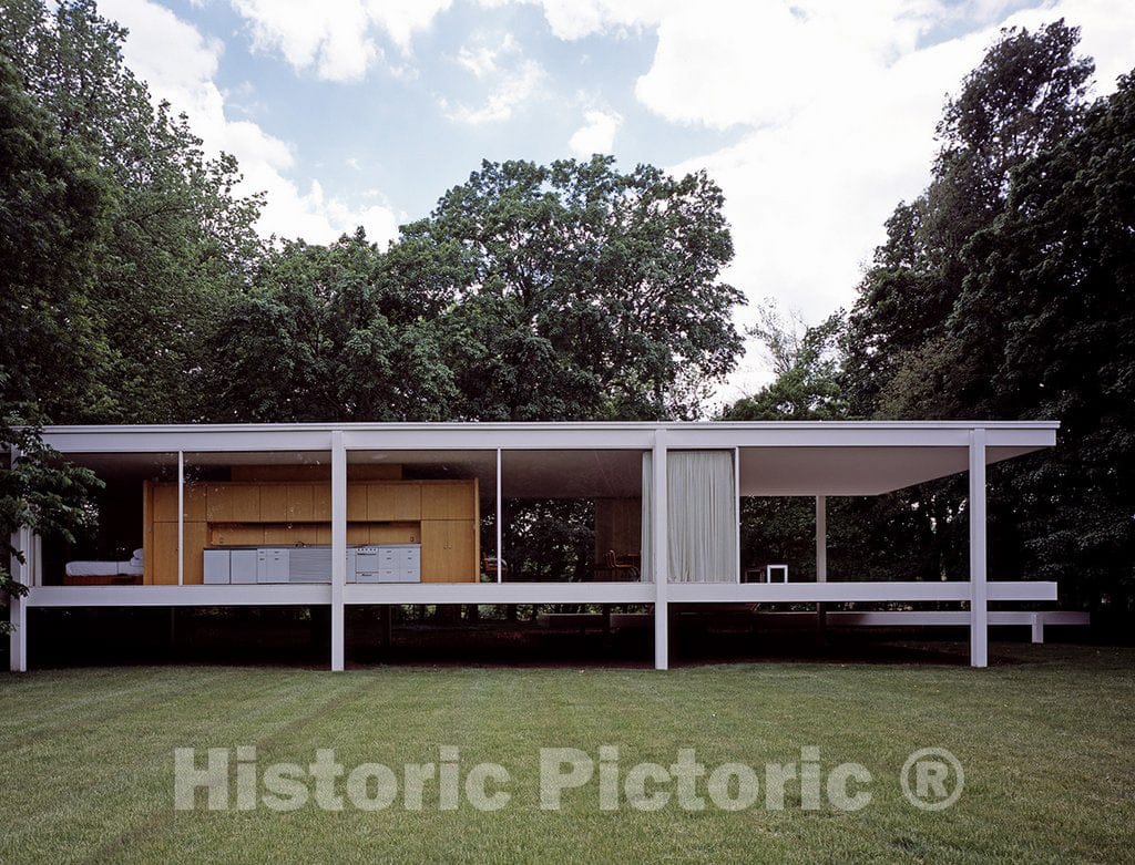 Plano, IL Photo - Architect Mies Van der Rohe's Iconic Farnsworth House, Plano, Illinois