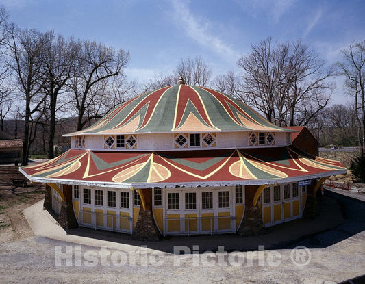 Glen Echo, MD Photo - The 1921 Dentzel Carousel Building at Glen Echo Amusement Park, just Outside Washington, D.C, in Glen Echo, Maryland