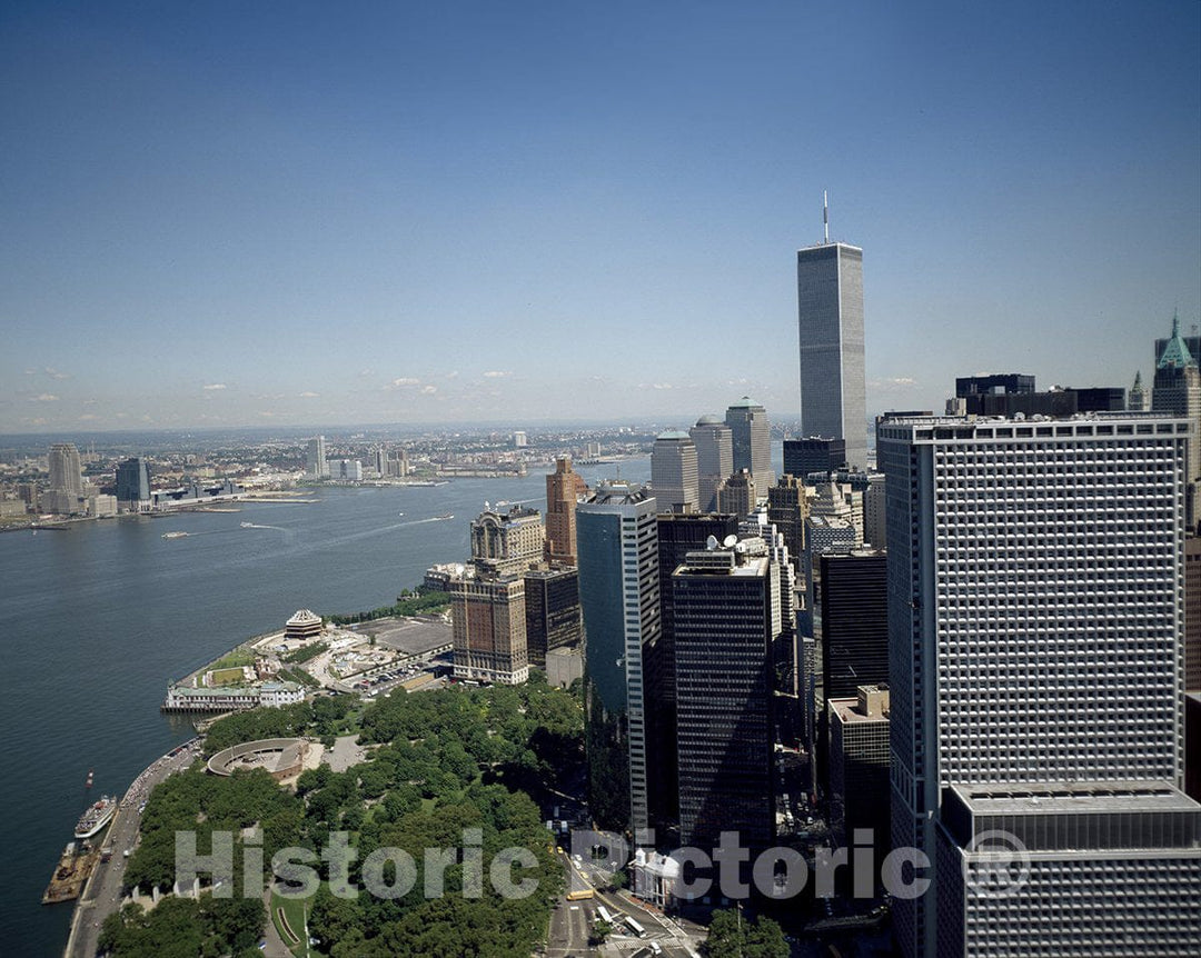 New York, NY Photo - Aerial View of New York City, Including The World Trade Center-