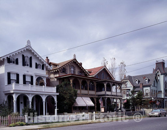 Photo - Victorian cottages, Cape May, New Jersey- Fine Art Photo Reporduction