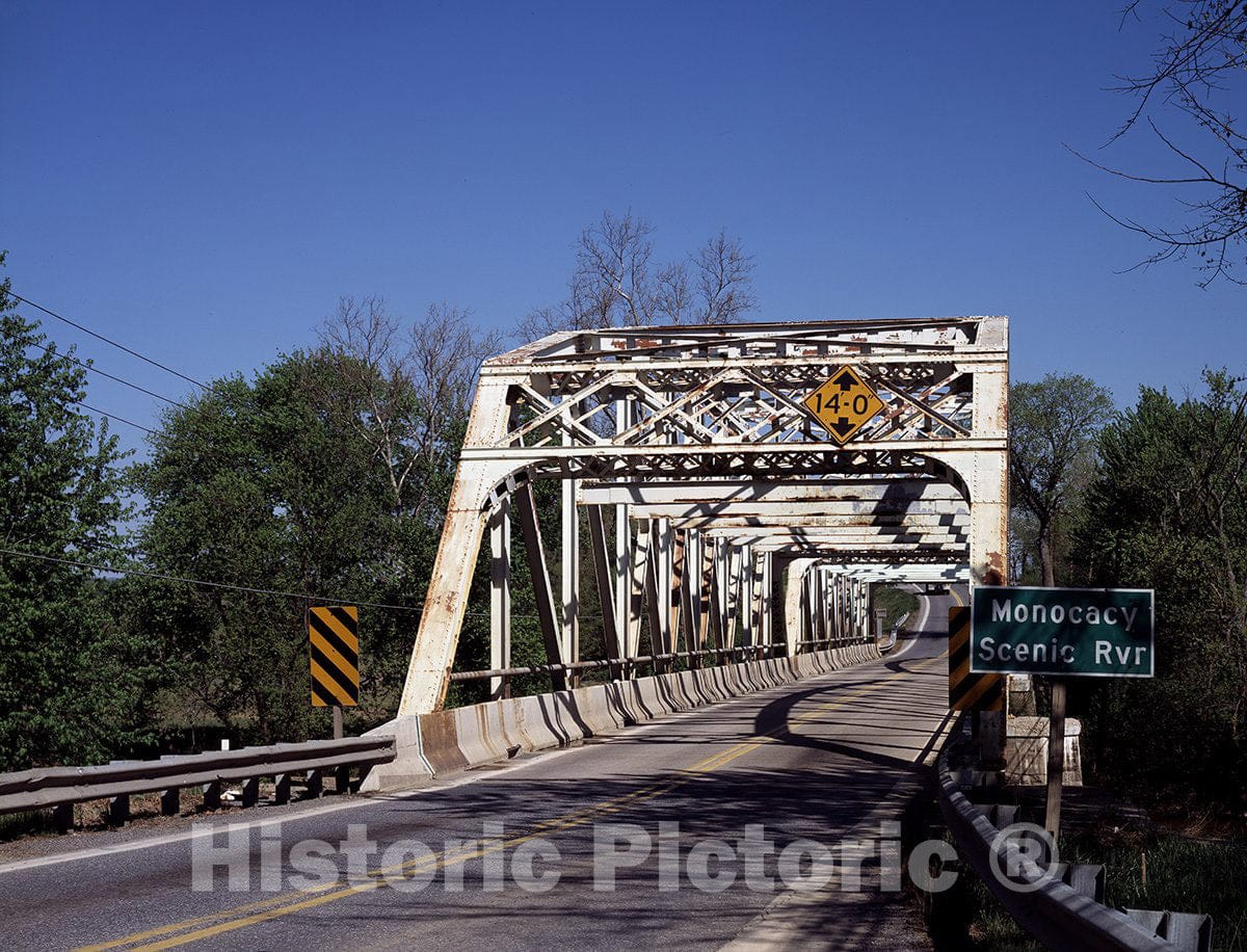 Monocacy River, Maryland Photo - Rusted Bridge Over The Monocacy River-