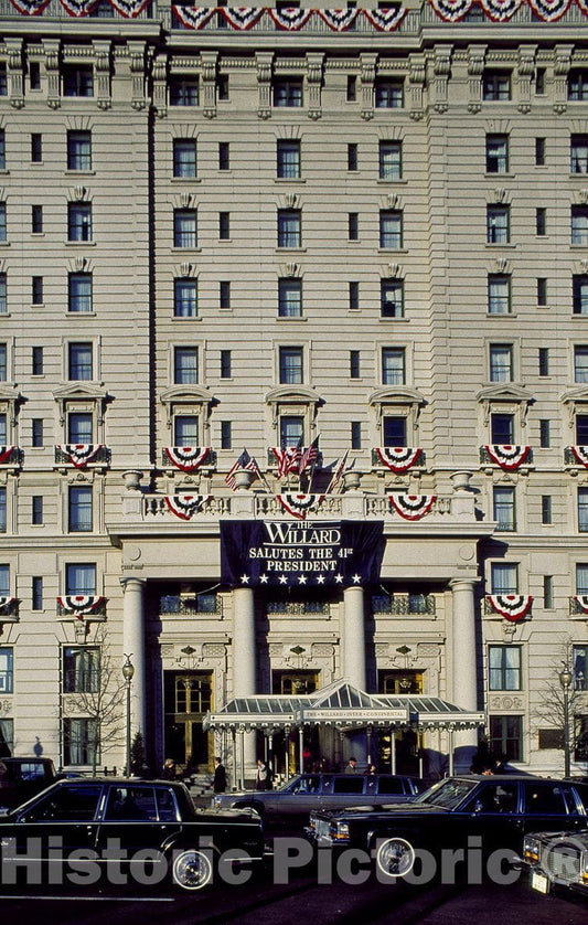 Washington, D.C. Photo - The Willard Hotel Dressed up for The Inaugural-